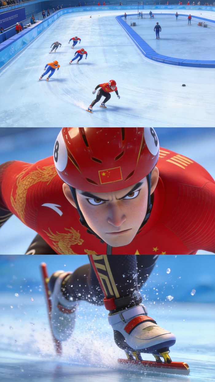 AI漫话冬奥丨短道速滑何以扣人心弦