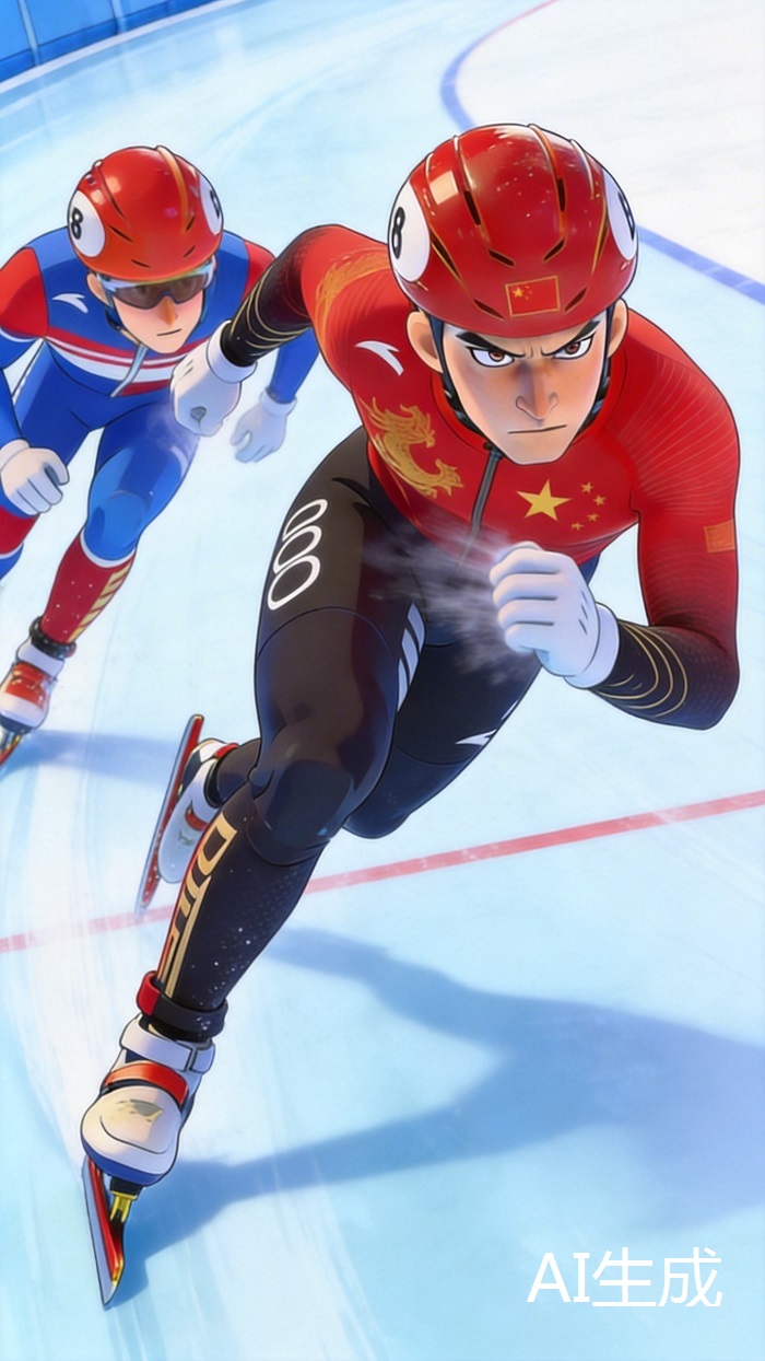 AI漫话冬奥丨短道速滑何以扣人心弦